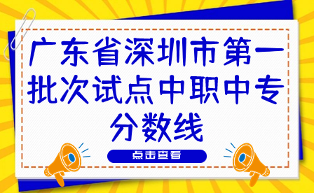 廣東省深圳市第一批次試點中職中專分數線